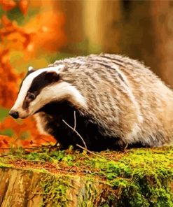 Wild Badger Animal Paint By Numbers