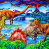 Wild Dinosaurs Wildlife Paint By Numbers
