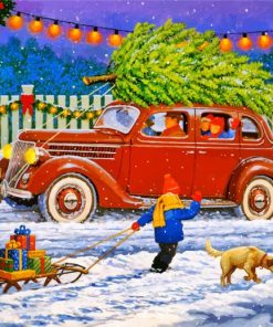 Snowy Christmas Celebration Paint By Numbers