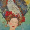 Woman and Owl Art Paint By Numbers