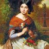 Vintage Flowers and Woman Paint By Numbers