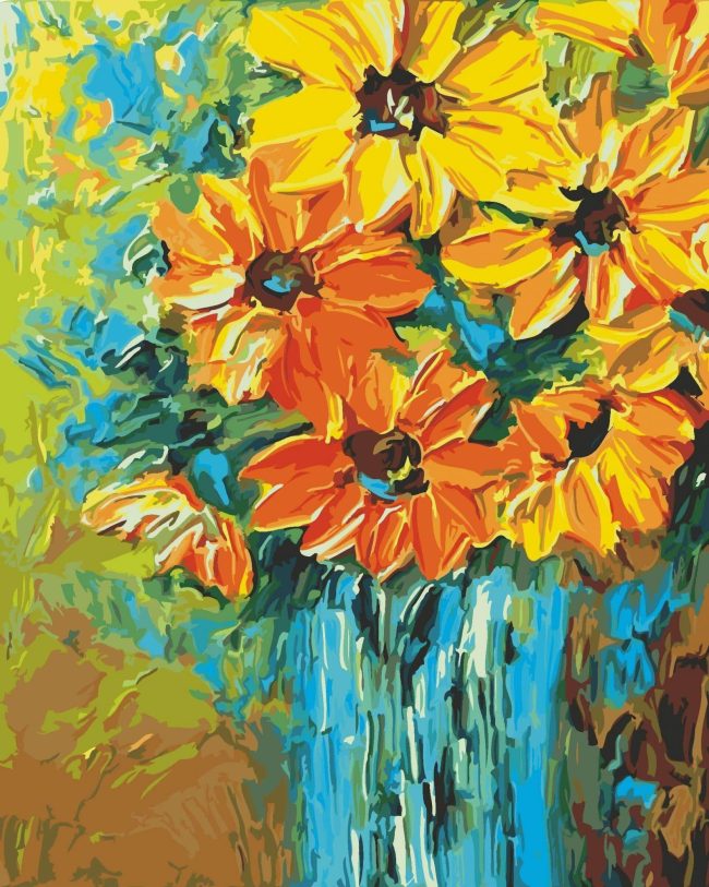 Sunflower Blooming Paint By Numbers