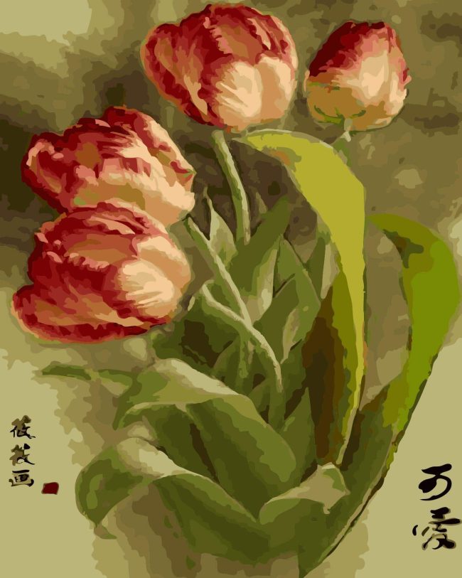 Tulip Spring Painting Kit Paint By Numbers