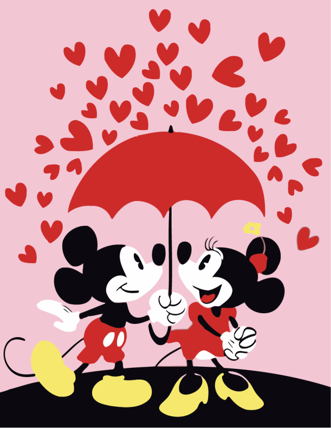 Mickey and Minnie Animation Paint By Numbers