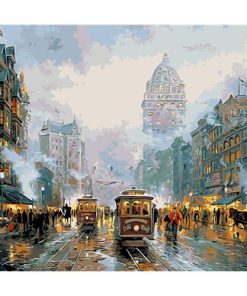 San Francisco Market Street Scene Paint By Numbers