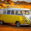 Yellow Volkswagen Van Paint By Numbers