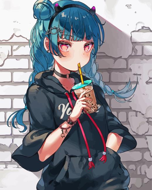 finalizing Yoshiko Tsushima Anime Artwork