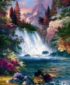 Riverfront Nature Scene Paint By Numbers