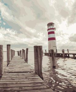 Lighthouse Seascape Ocean Wave Paint By Numbers