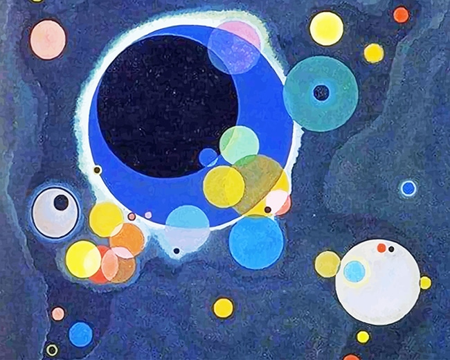 Finalized Kandinsky Blue Circles Artwork