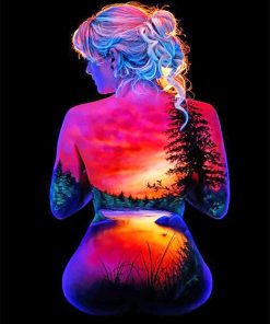 Girl Sunset Abstract Art Paint By Numbers