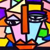 Weird Abstract Faces Paint By Numbers