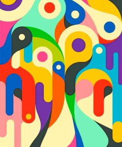Colorful Abstract Paint By Numbers