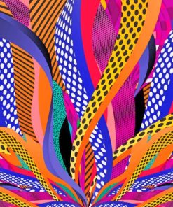 Colorful Geometric Abstract Paint By Numbers