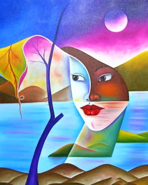 Finalizing the Colorful Mother Nature Face Painting