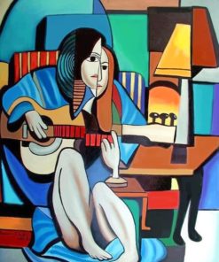 Colorful Abstract Guitar Paint By Numbers