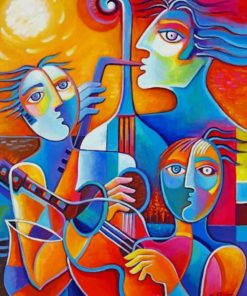 Colorful Abstract Musicians Paint By Numbers
