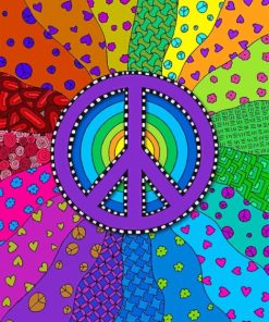 Colorful Peace Hippie Paint By Numbers