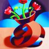 Cubism Flowers Vase Paint By Numbers
