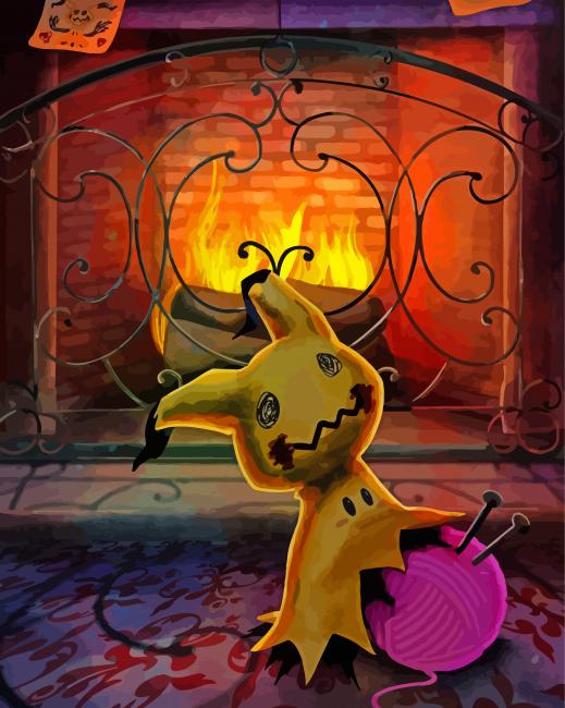 Finalizing the Mimikyu Pokemon artwork