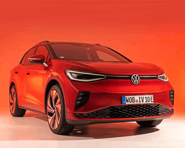 Finalizing Volkswagen Taigo Red Car Artwork