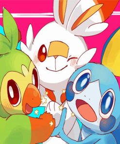 Pokemon Scorbunny Paint By Numbers