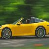 Yellow Porsche 911 Targa Paint By Numbers