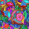 Aesthetic Colorful Abstract Flowers Paint By Numbers