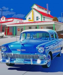 Chevy Bel Air Blue Car Paint By Numbers