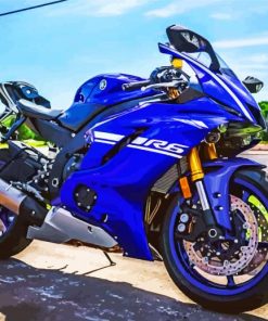 Blue Motorcycle Adventure Paint By Numbers