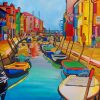 Colorful European Canal Paint By Numbers