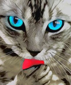 Grey Cat Paint By Numbers