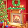 Aesthetic Christmas Fireplace Paint By Numbers