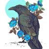 Majestic Crow and Flower Paint By Numbers