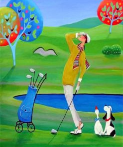Golfers in Motion Paint By Numbers