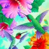 Aesthetic Green Hummingbird Paint By Numbers