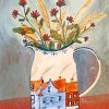 Abstract Floral Jug Paint By Numbers