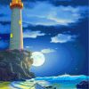 Aesthetic Beach Lighthouse Paint By Numbers