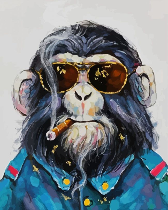 Classy Monkey Artistry Paint By Numbers