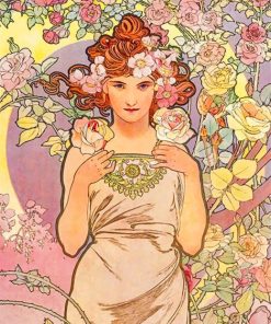 Alphonse Mucha Woman Paint By Numbers