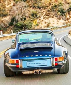 Vintage Blue Car Paint By Numbers