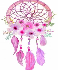 Aesthetic Pink Dream Catcher Paint By Numbers