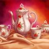 Aesthetic Tea Set Paint By Numbers