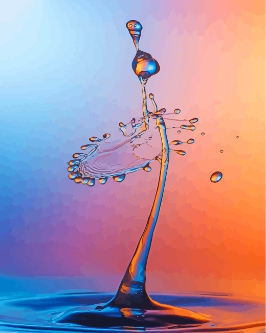 Finalizing the Aesthetic Water Drop Artwork