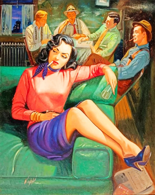 Finalizing Classy Vintage Woman Artwork