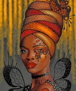 African Woman Painting Kit Paint By Numbers