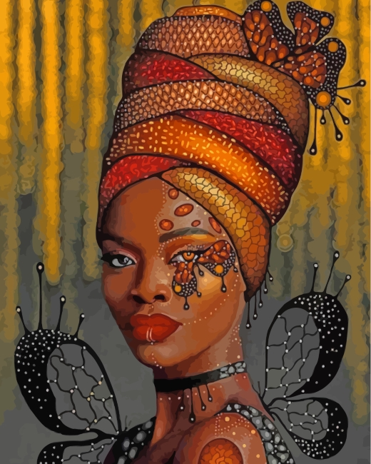 Finalized African Woman Painting