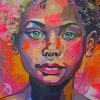 African Girl Blue Eyes Paint By Numbers