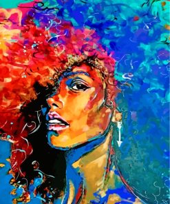 Colorful African Lady Paint By Numbers