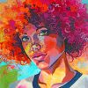 Colorful Afro Girl Paint By Numbers